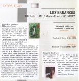 2012 les errances avec michele heim collagiste trait d'union 88300 - EXPOSITIONS